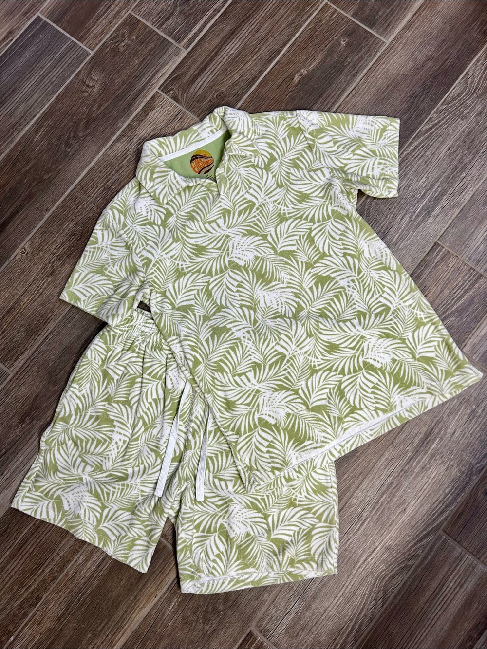 C&C California Men’s Tropical Palm Leaf Resort/Vacation Matching Set, Size Small